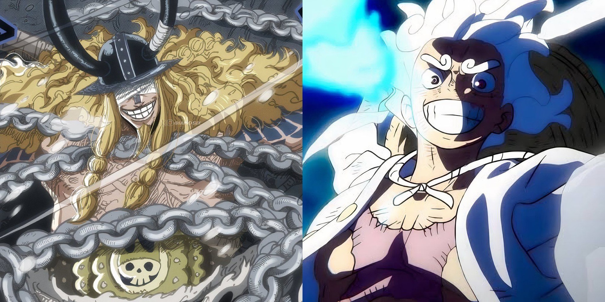 Luffy Gear 5 atop Loki's dragon in One Piece 1174