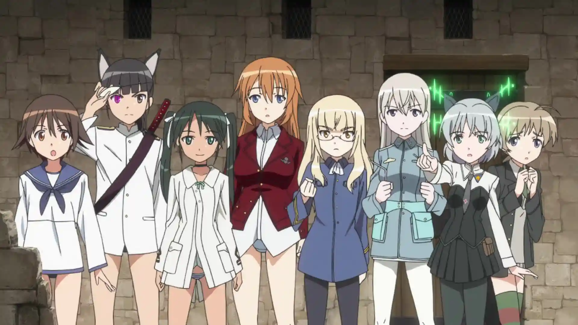 Strike Witches anime scene