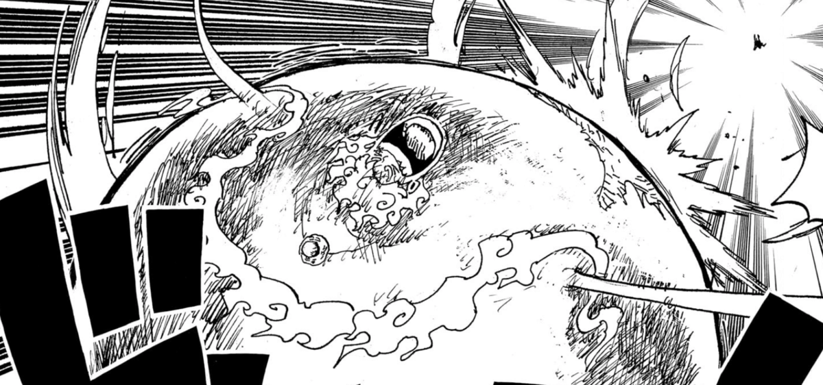 Luffy as a giant balloon in Dawn Balloon