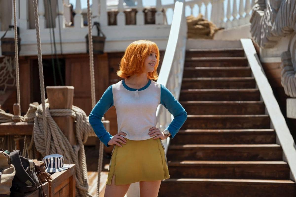 Nami standing confidently on ship deck