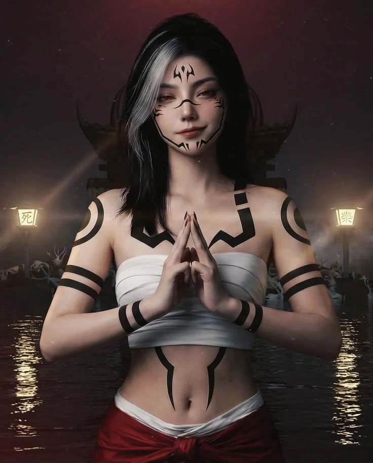 AI-generated female Sukuna from Jujutsu Kaisen