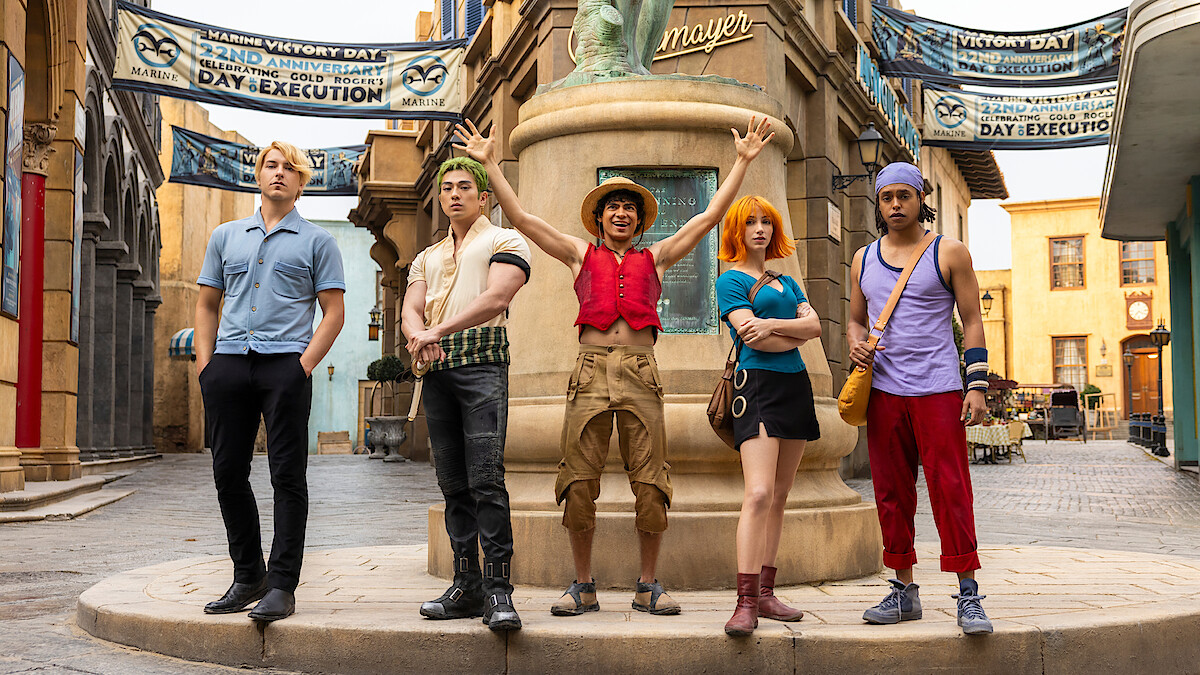 One Piece live-action crew on ship