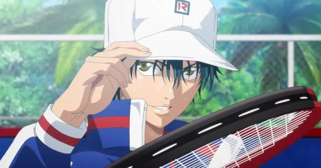 Ryoma Echizen preparing for his final match
