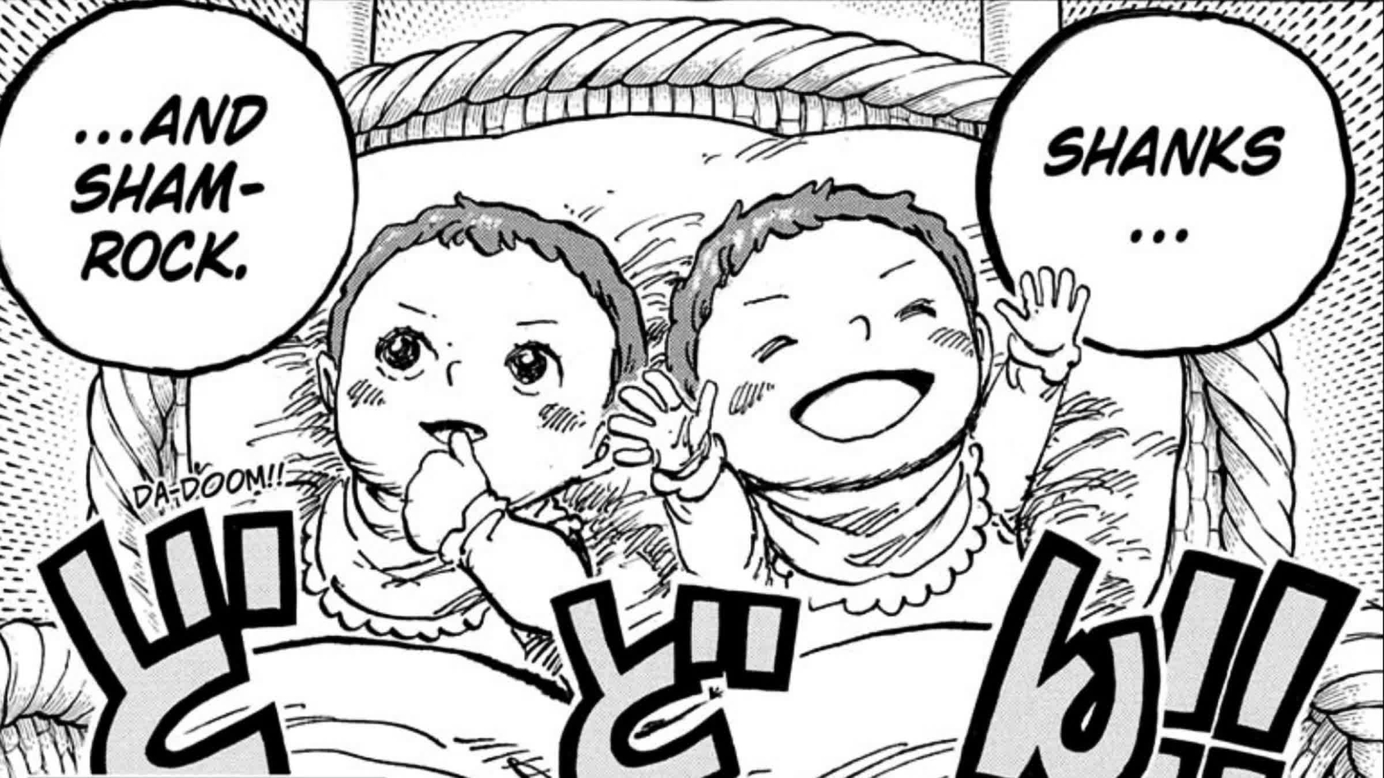 Baby Shanks and Shamrock Figarland from One Piece