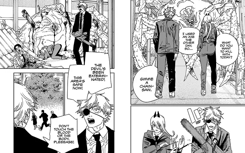 Chainsaw Man manga panels