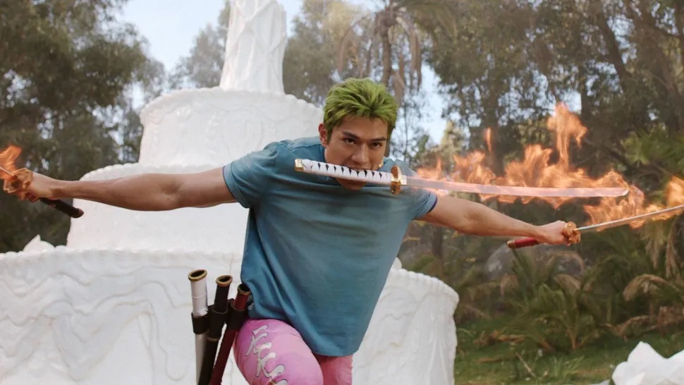 Arata Mackenyu action scene in One Piece