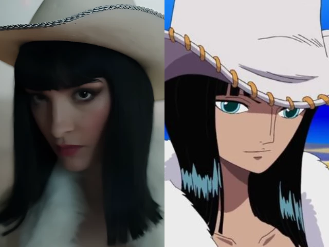 Lera Abova as Nico Robin with intense gaze