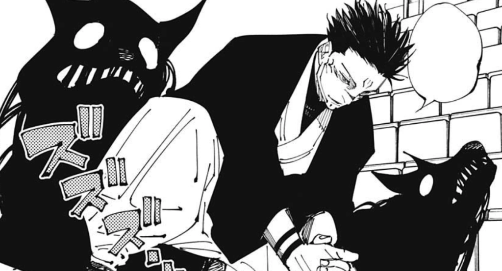 Sukuna with 20 fingers and Ten Shadows in Megumi's body