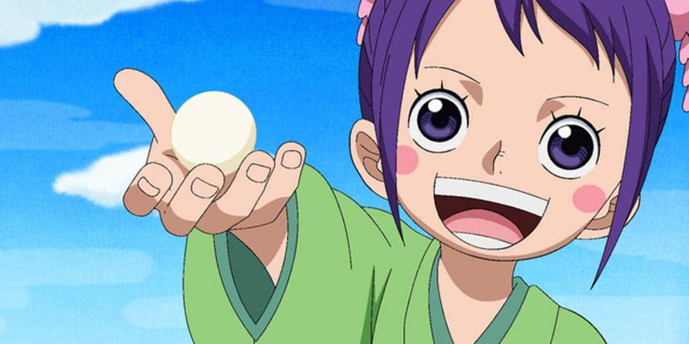 Otama offering her kibidango