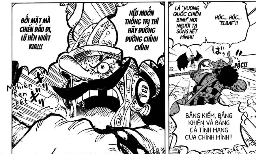 Usopp confronting Imu-sama