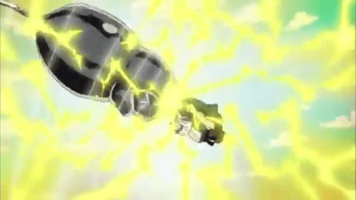 Luffy using lightning in Dawn Thor Rifle