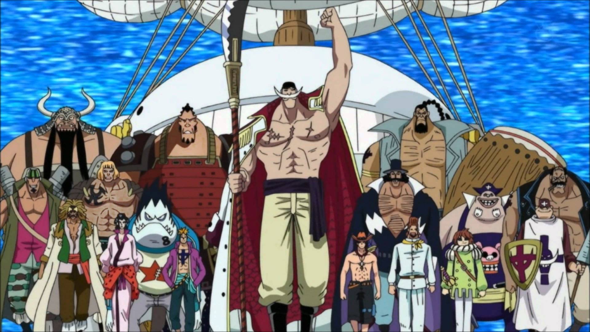 Whitebeard protecting Luffy