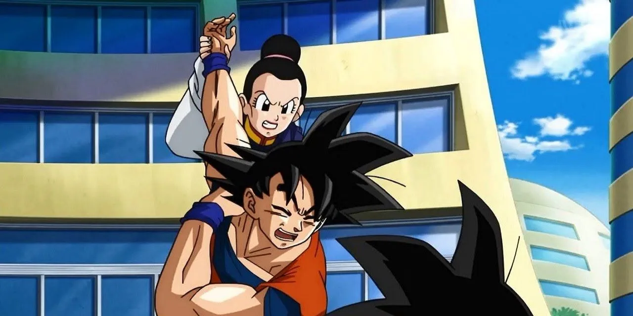 Chi-Chi scolding Goku