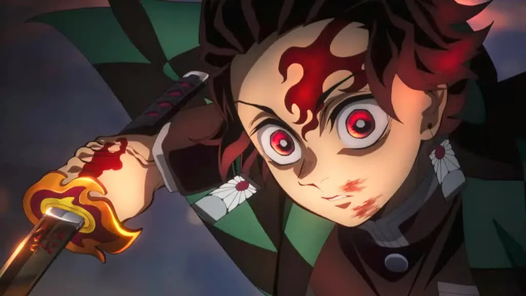 Tanjiro's battle in Episode 19