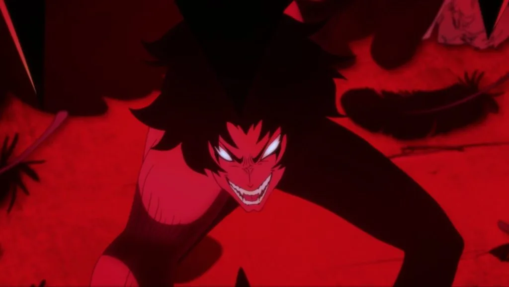 Akira Fudo transforming into Devilman