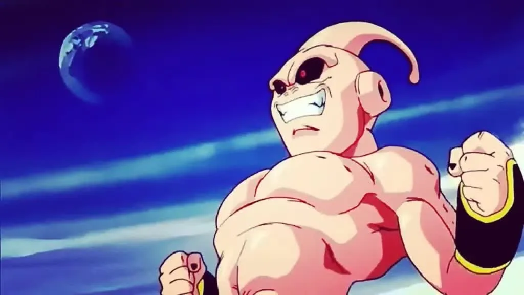 Kid Buu unleashing chaos