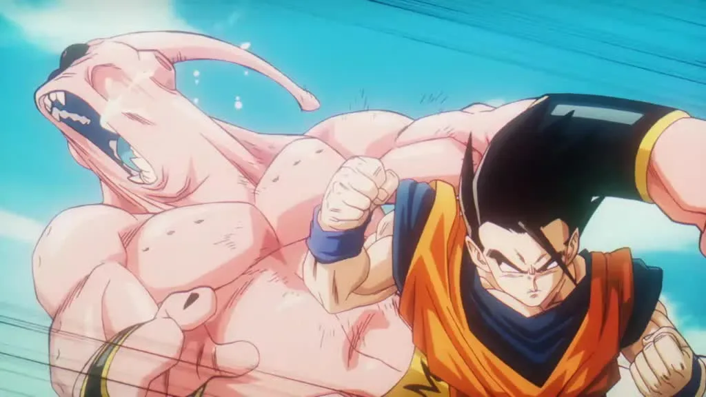 Ultimate Gohan facing Kid Buu