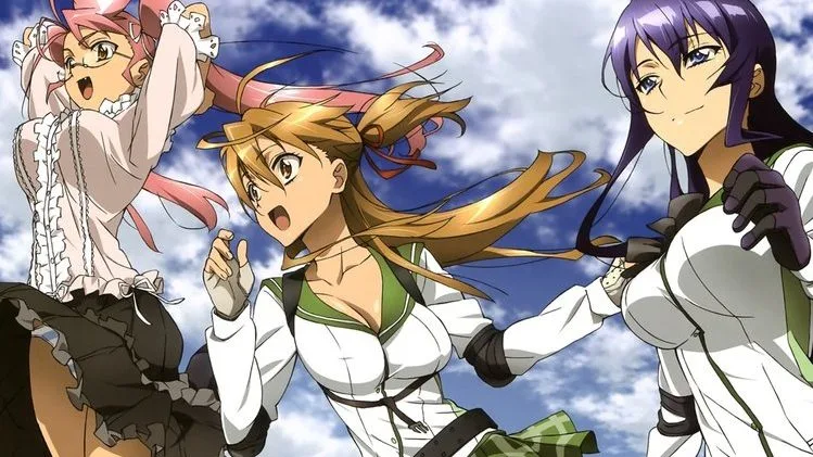 High School Of The Dead anime scene
