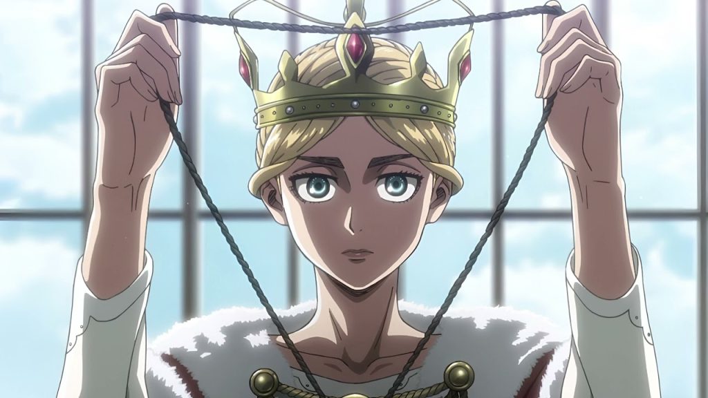 Historia wearing a crown from Attack on Titan