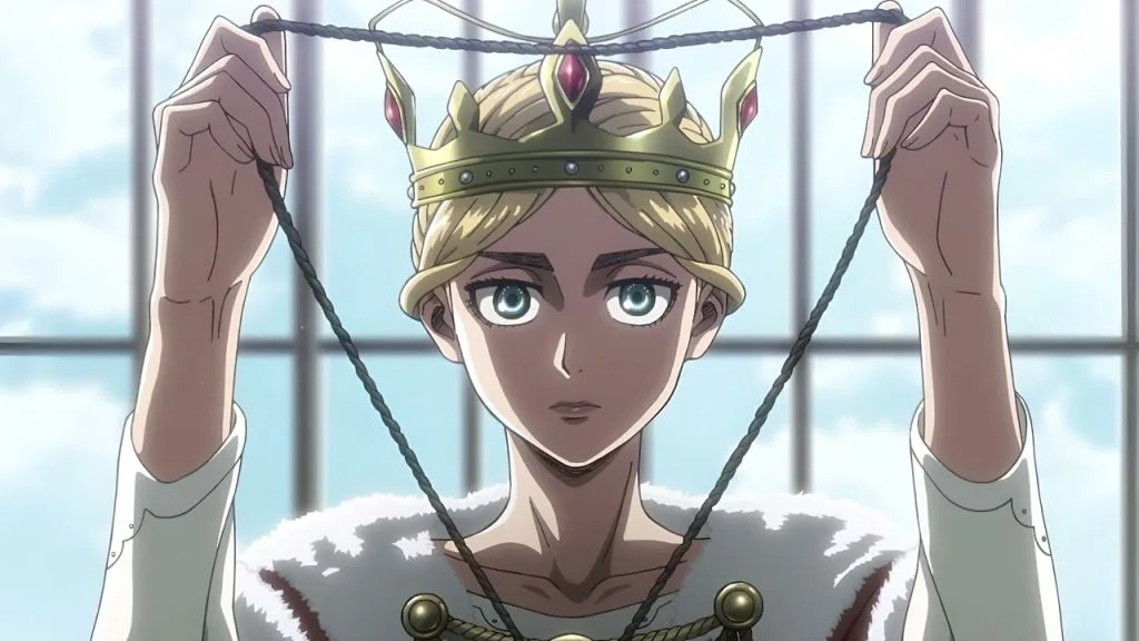 Historia wearing a crown from Attack on Titan