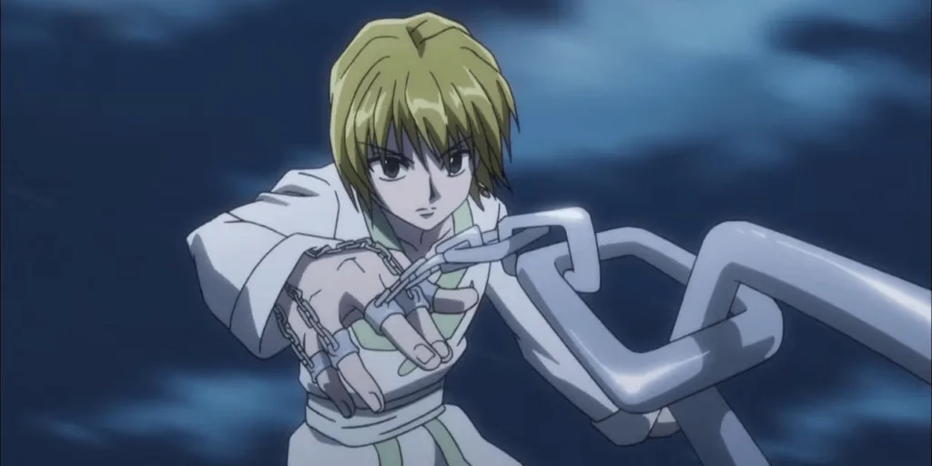 Kurapika using Chain Jail in Hunter x Hunter