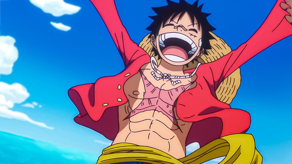 Monkey D. Luffy cheerful in One Piece episode 1156