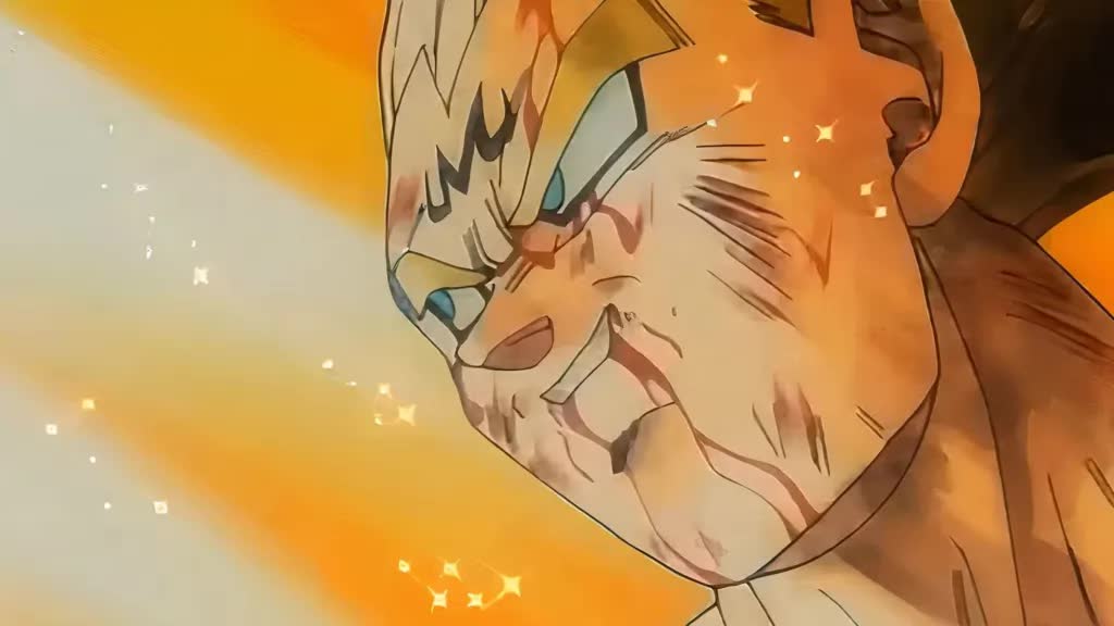 Majin Vegeta with M symbol on forehead