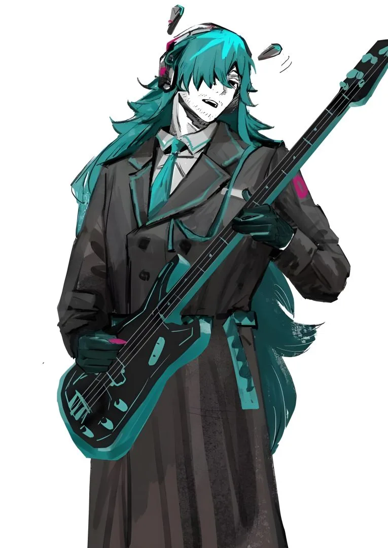 Miku Oji fanart with beard