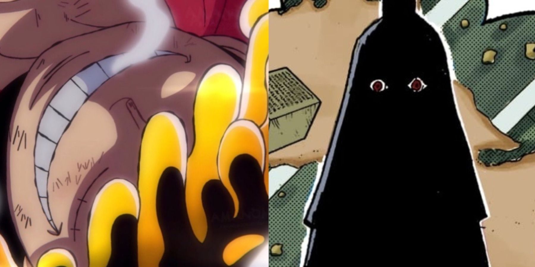 Nika and Luffy with Imu in One Piece