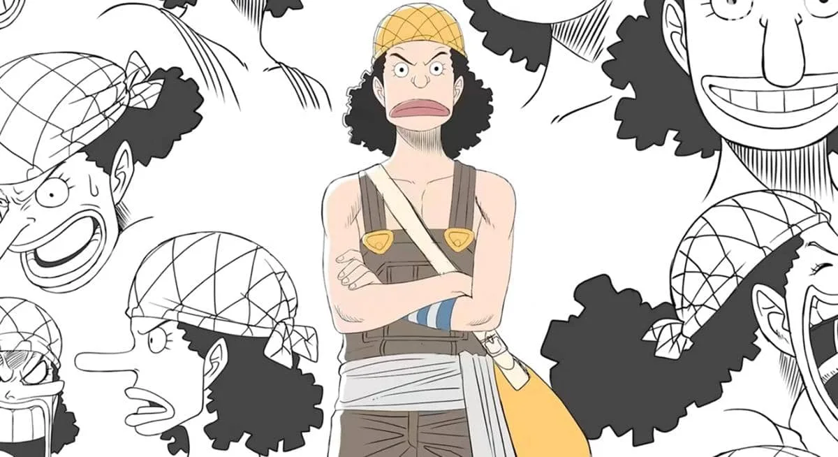 Usopp's muscular new design in WIT Studio remake