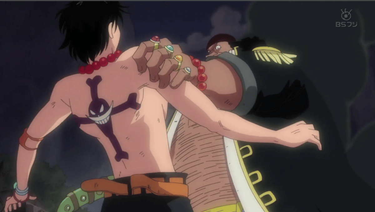 Blackbeard defeats Ace