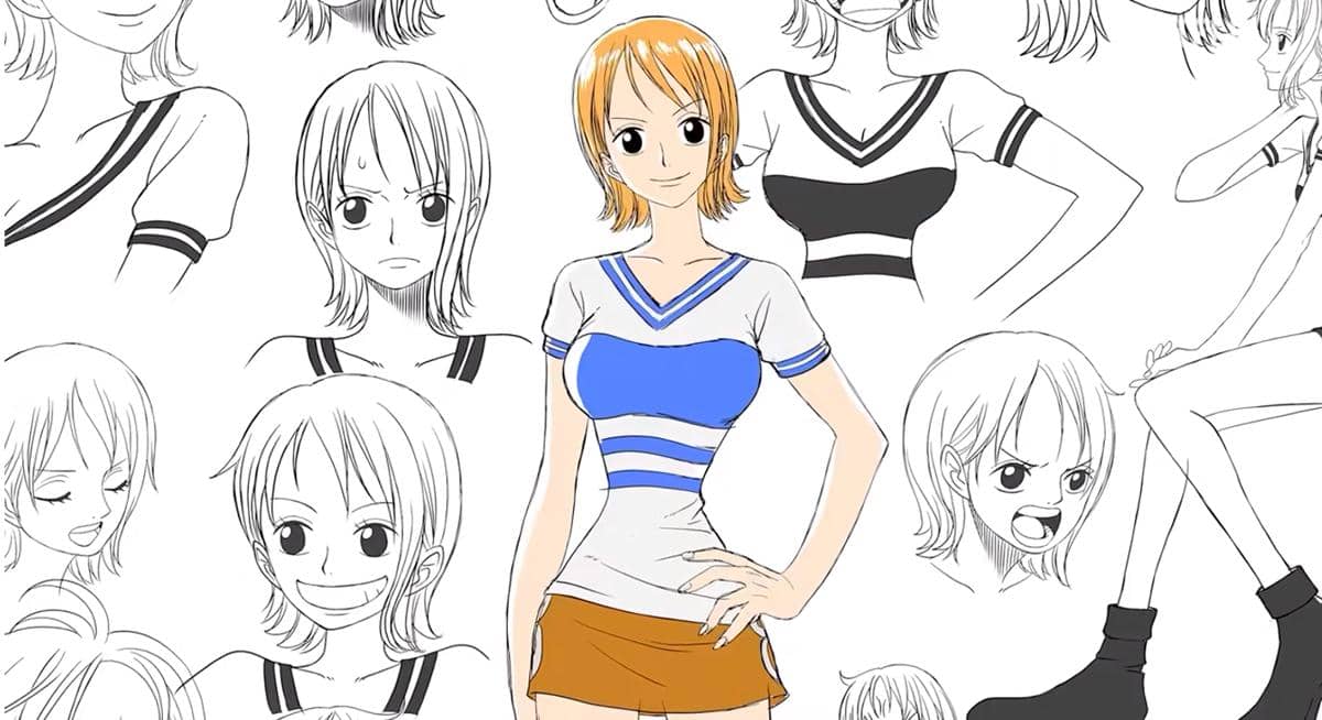 Nami's refined eye design in WIT Studio's remake