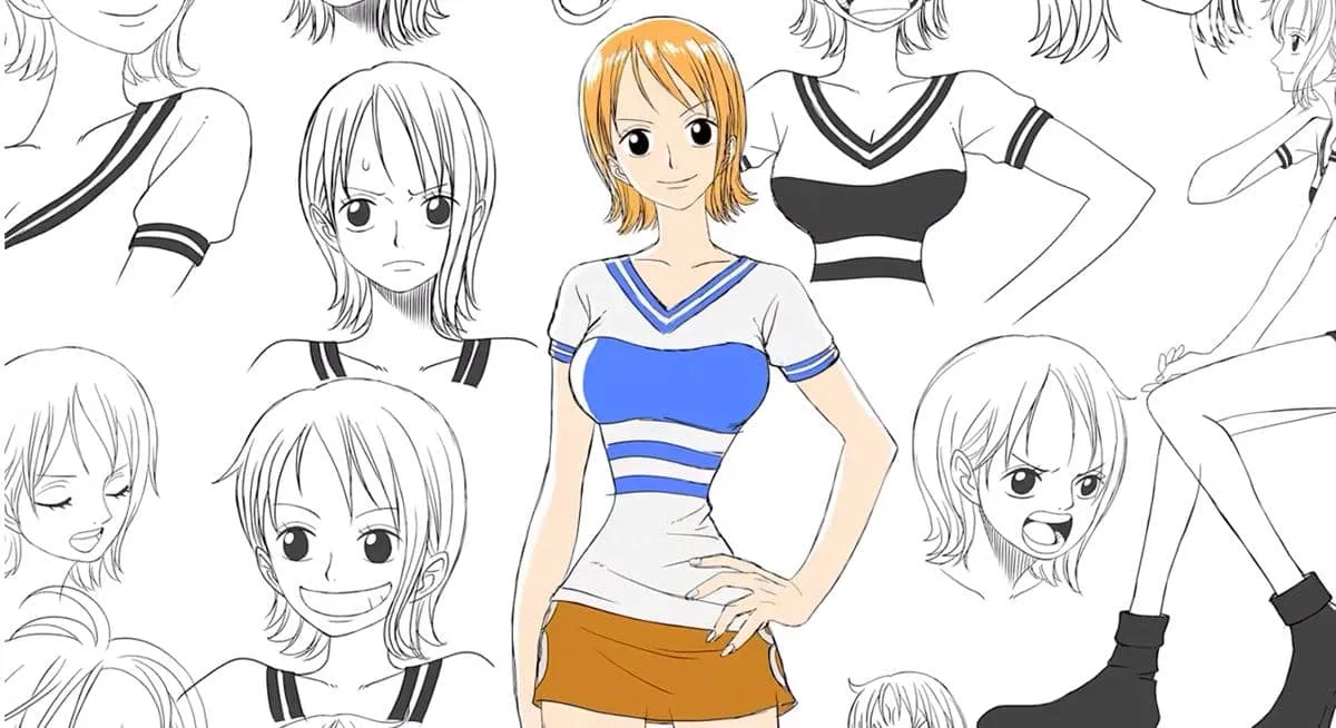 Nami's refined eye design in WIT Studio's remake