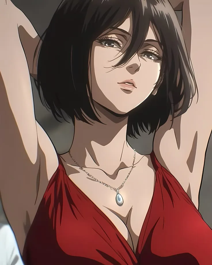 AI art of Mikasa Ackerman ready for battle
