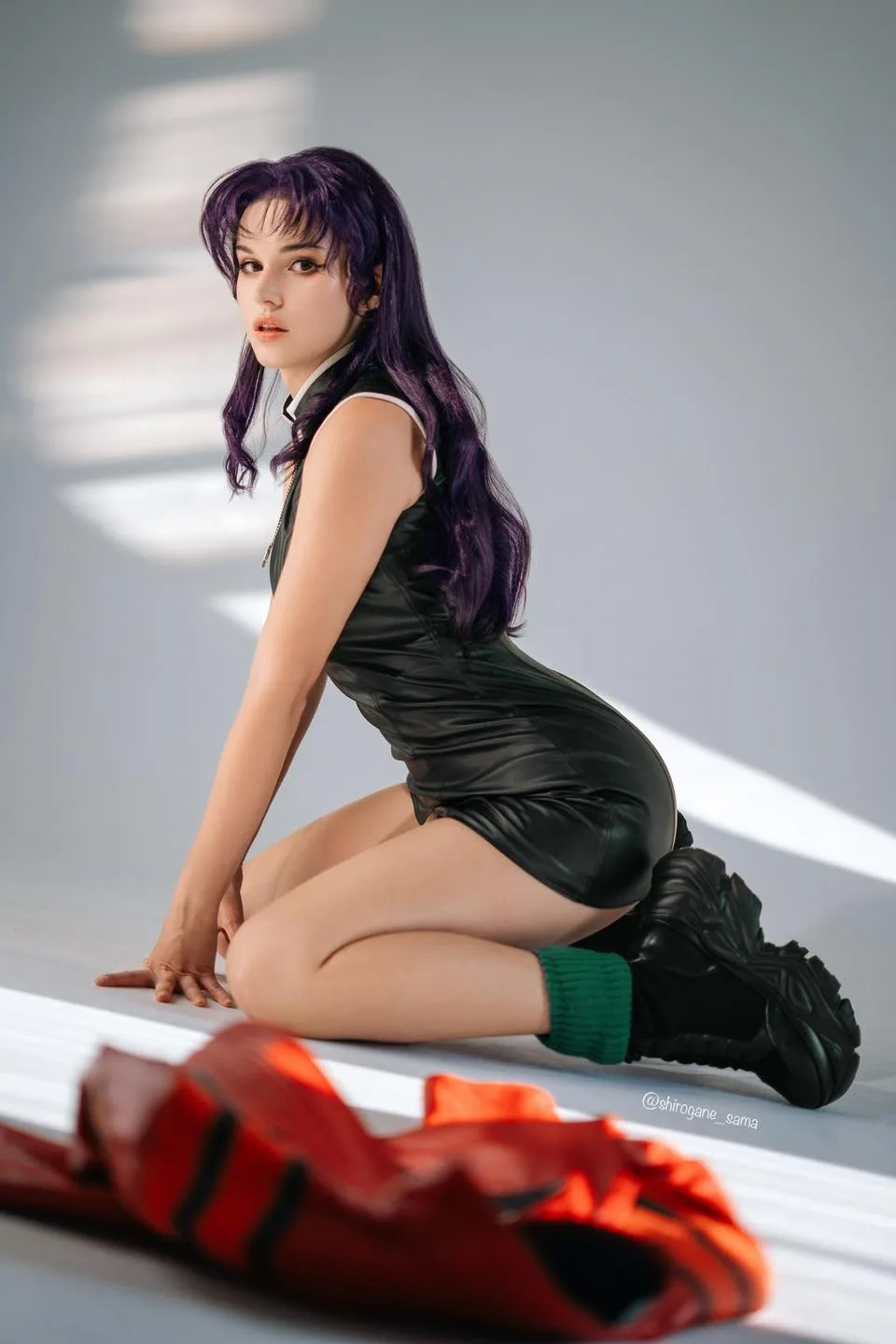 Misato in Nerv uniform