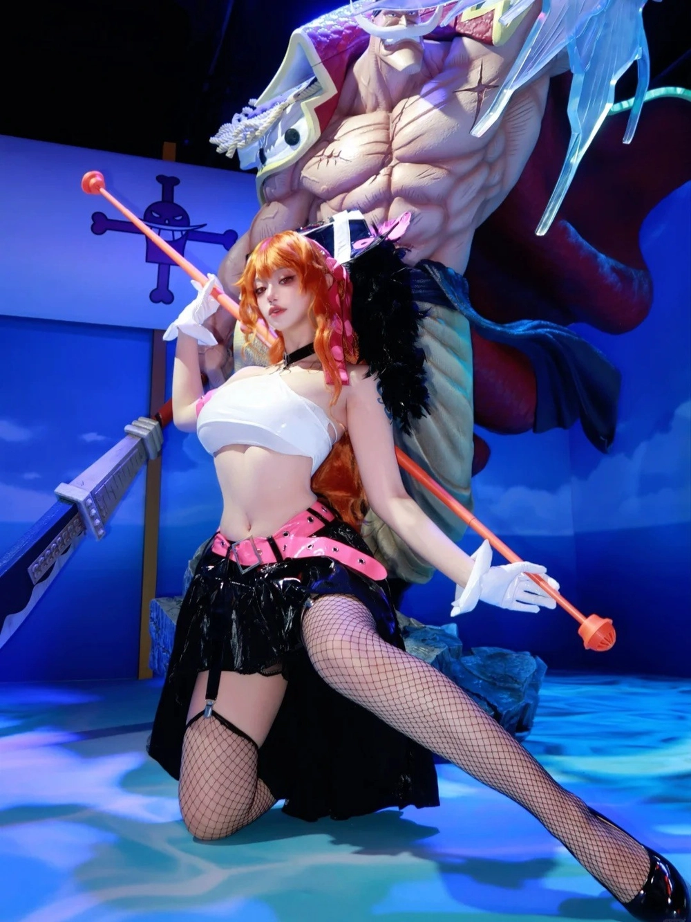 Graceful and alluring Nami cosplay