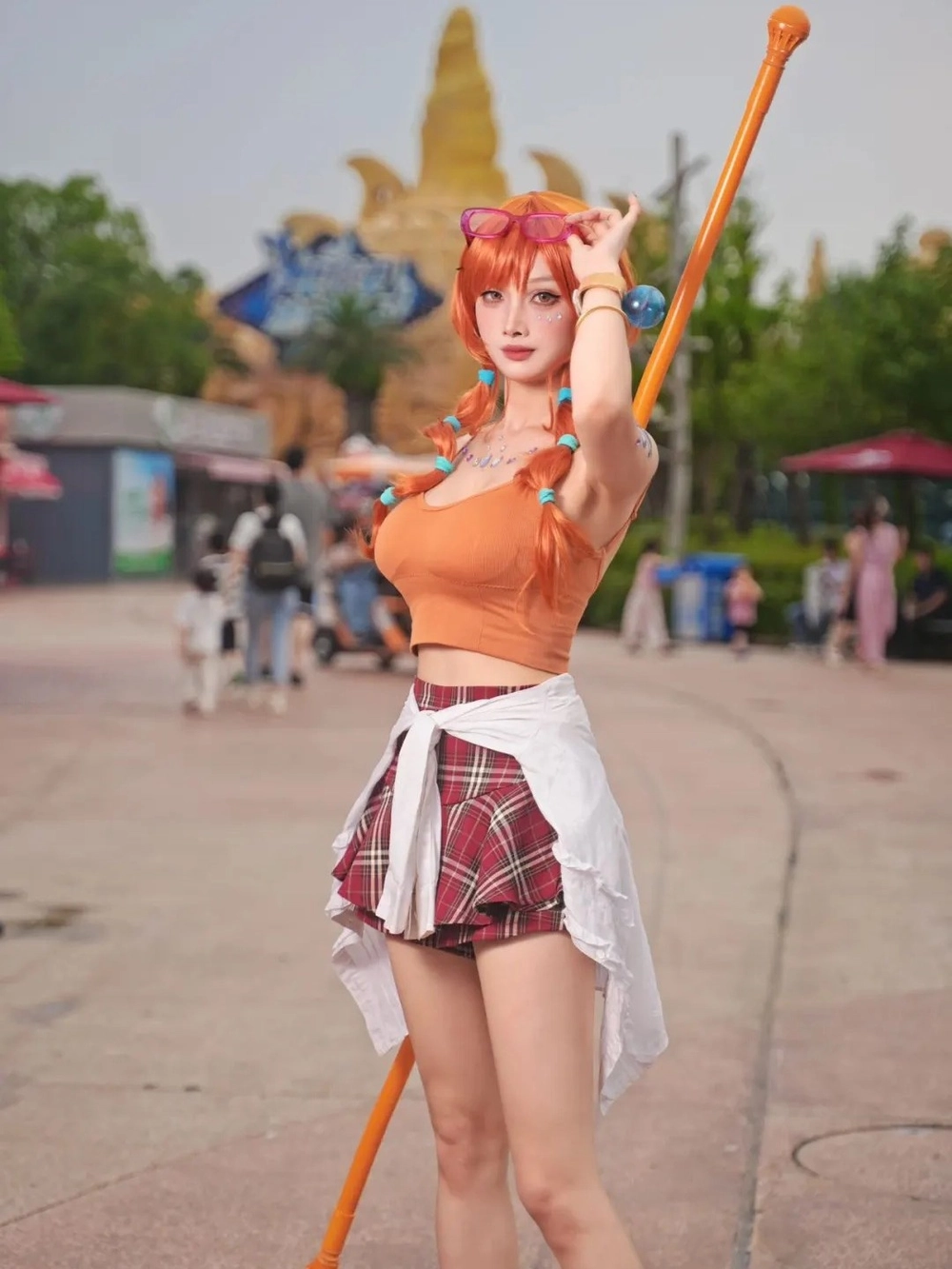 Nami cosplay with crop top