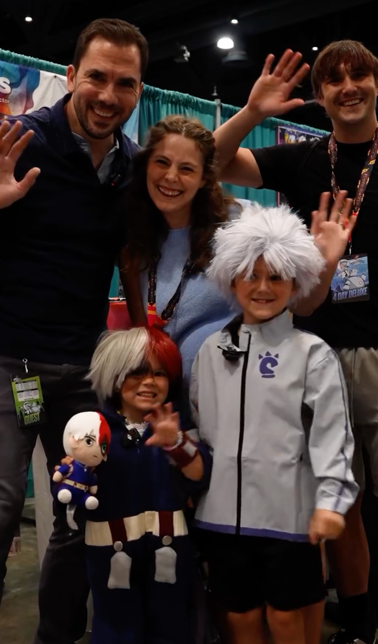 Winry smiling with Todoroki merchandise