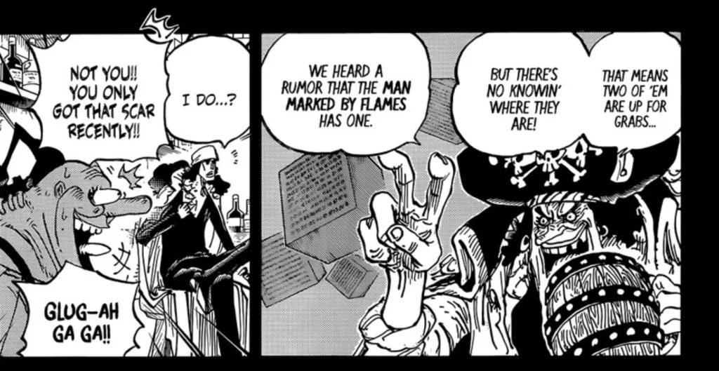 Blackbeard and Hinokizu in One Piece