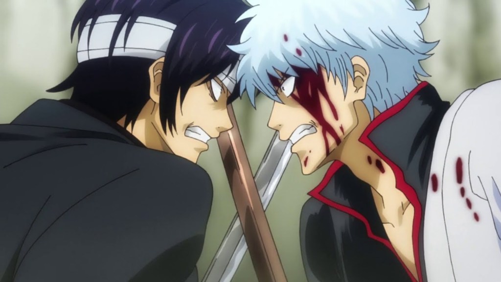 Gintoki vs Takasugi in Gintama