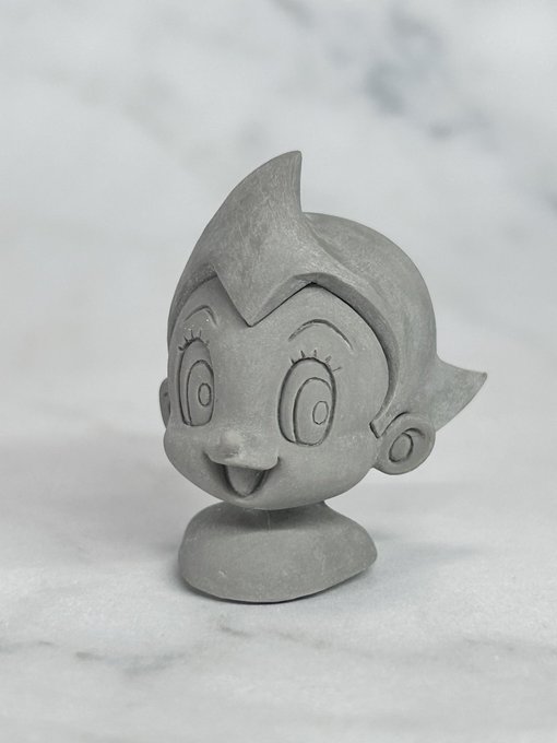 Astro Boy's iconic twin horn hairstyle