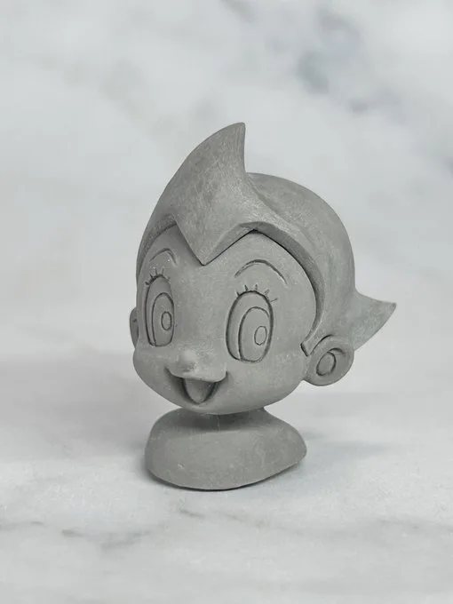 Astro Boy's iconic twin horn hairstyle