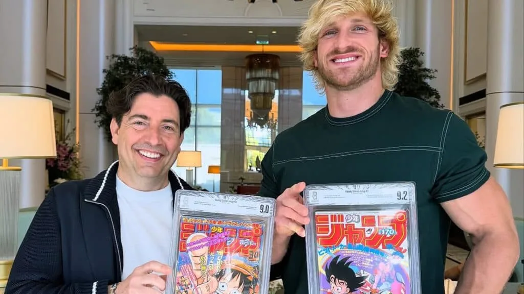 Logan Paul with rare manga editions