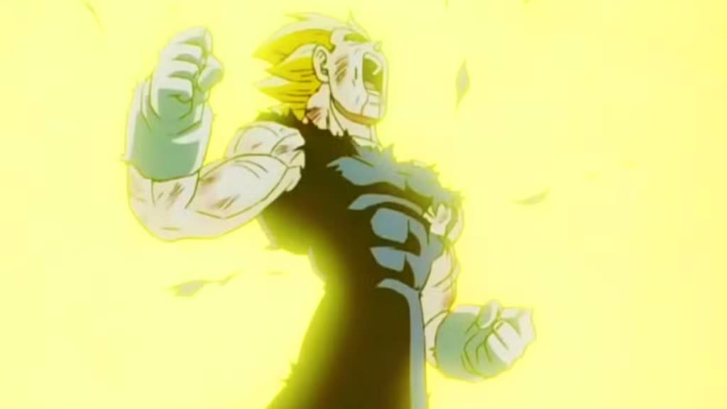 Majin Vegeta's heroic sacrifice scene