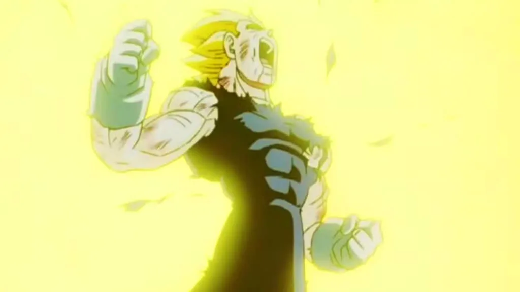 Majin Vegeta's heroic sacrifice scene