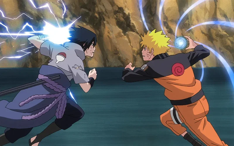 Naruto and Sasuke battle