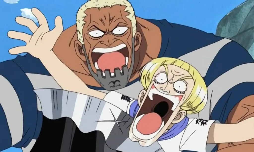 Morgan and Helmeppo in One Piece