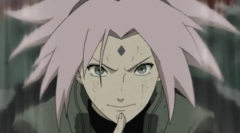 Sakura Haruno using Creation Rebirth technique