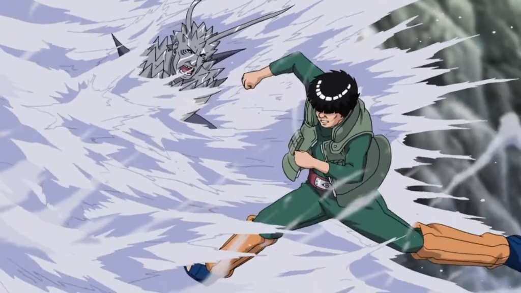 Kisame fights Might Guy