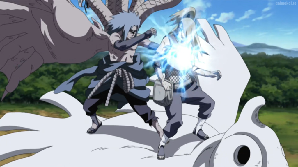 Sasuke battles Deidara